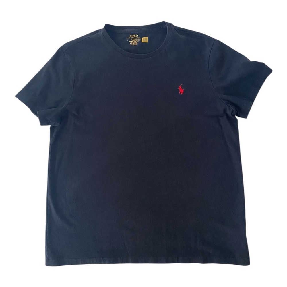 Polo Ralph Lauren Black Short Sleeve T Shirt Men’s Slim Fit Size L